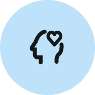 Head with heart