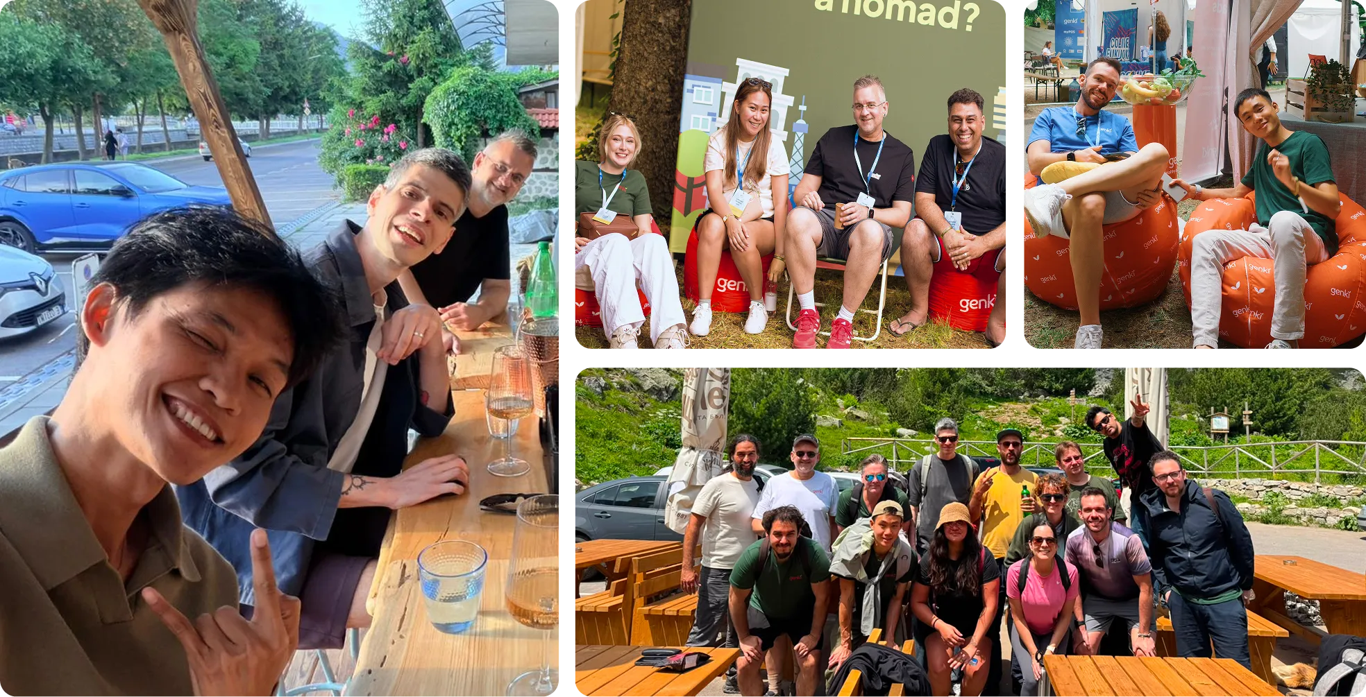 Selected pictures of the team doing activities